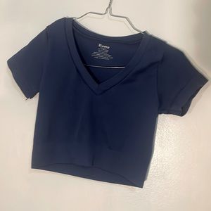 Blue crop top